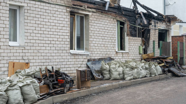 Professional Fire Damage Repair technician working in Kendall Park, NJ